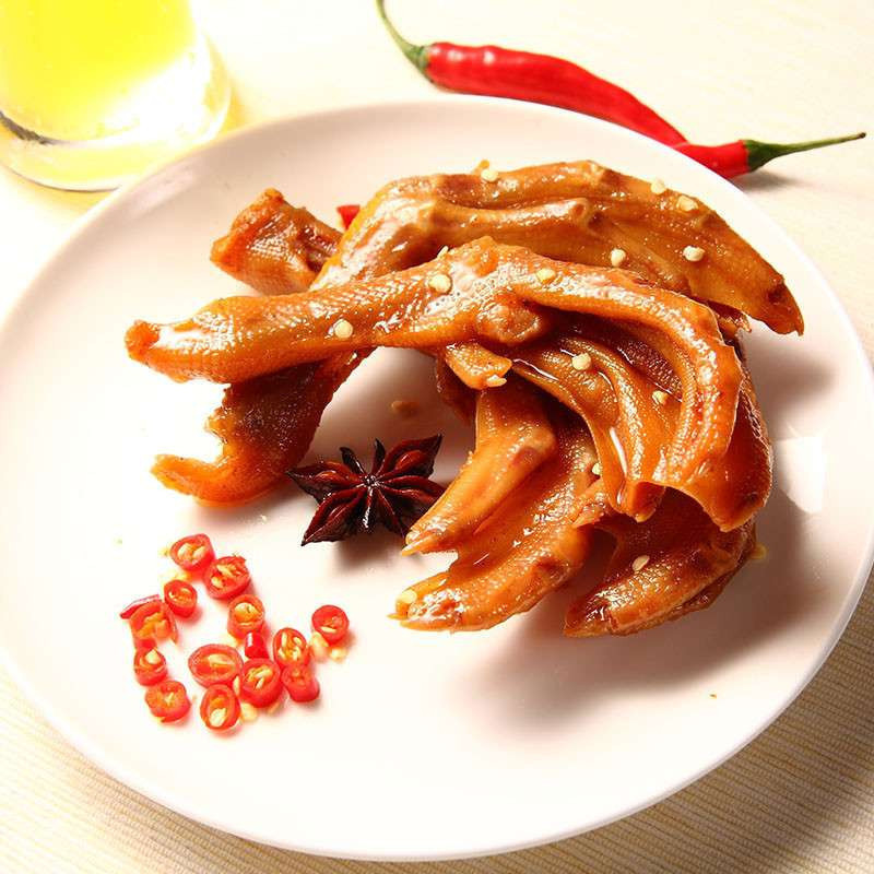 绝味食品 精装麻辣鸭掌鸭爪220g 湖南特产小吃