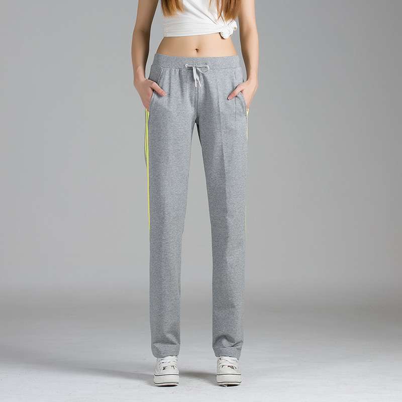 pkwilliam 女士 运动长裤 纯棉休闲裤 修身针织卫