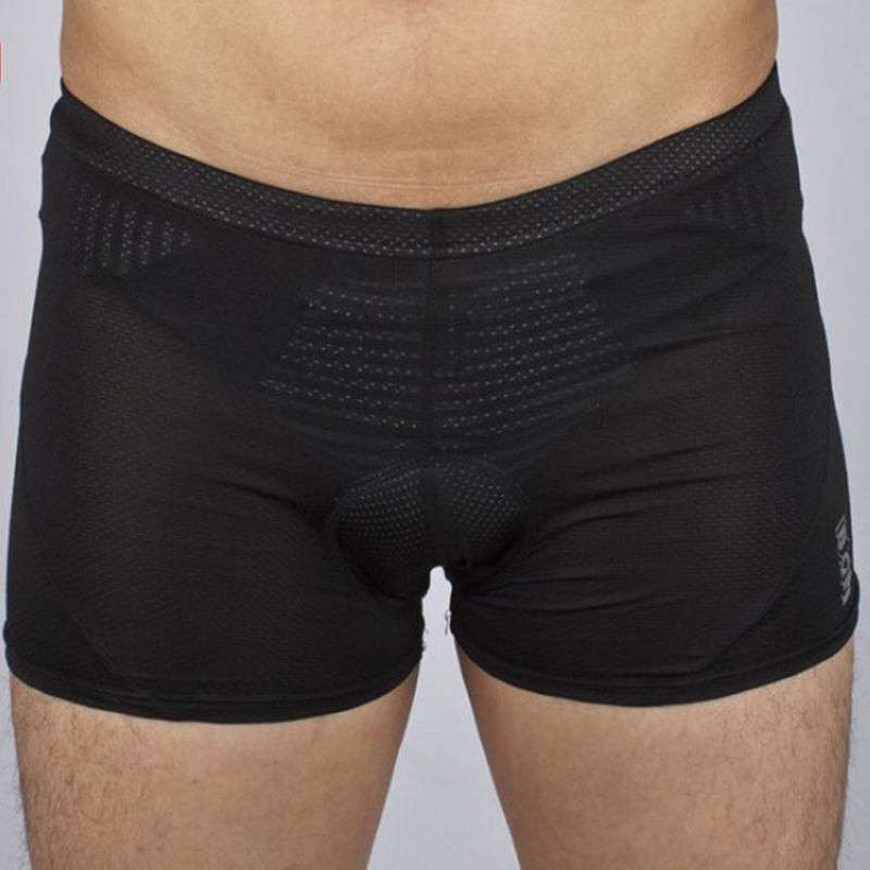 BOI【48624】<em>骑行</em>海绵<em>内裤</em> 冬天打底穿! 黑色