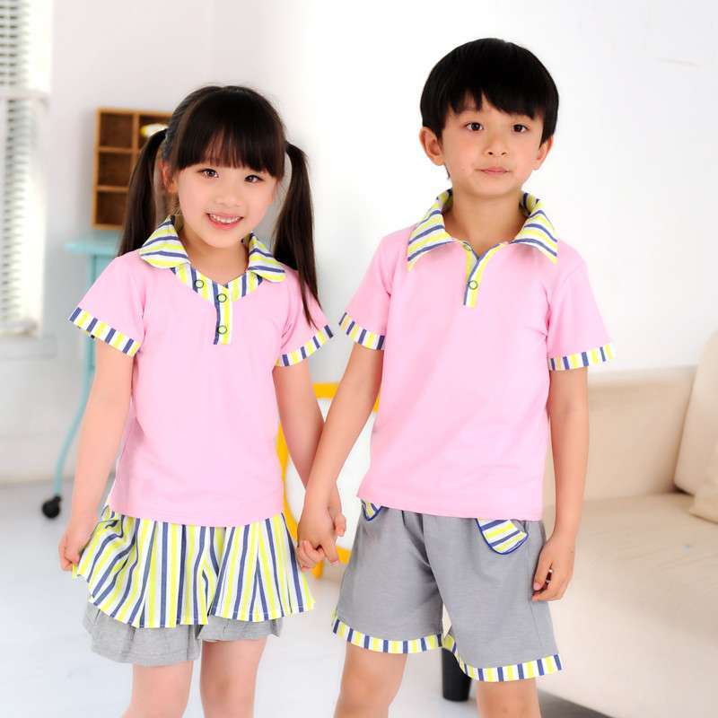 品牌儿童校服幼儿园服装夏新款套装学生老师装