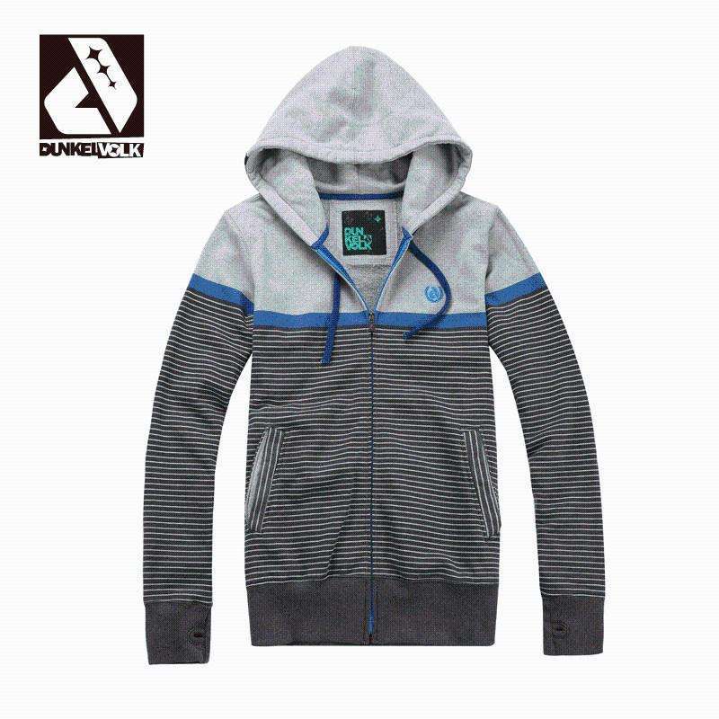 DK 春秋款个性条纹<em>卫衣男</em> 男士外套 抓绒<em>冬加</em>