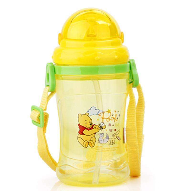 迪士尼儿童吸管杯 带挂绳学生喝水杯水壶 饮水