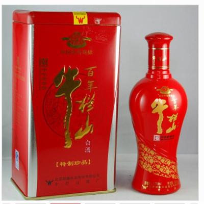 牛栏山 百年特制珍品 铁盒 38度(瓶装 500ml)小