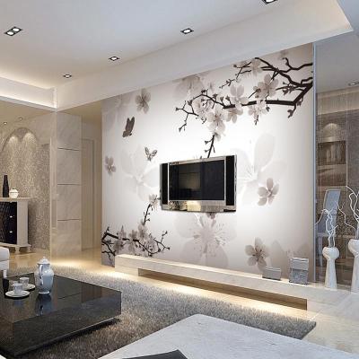 米素壁画 电视墙背景3D墙纸 温馨卧室中式背景