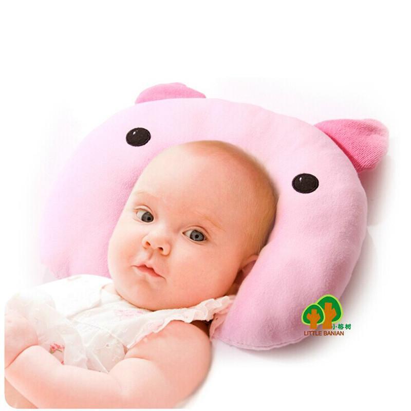 小榕树0-1岁新生婴儿定型枕 小猪头部定型枕 小