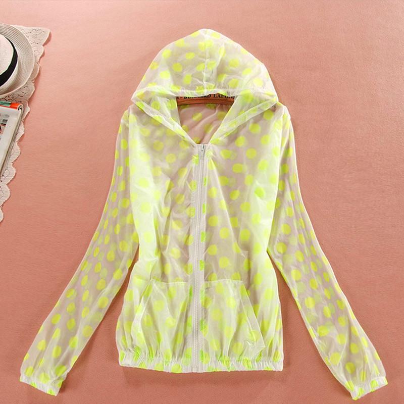 韩版透气防雨户外衣 黄点 均码