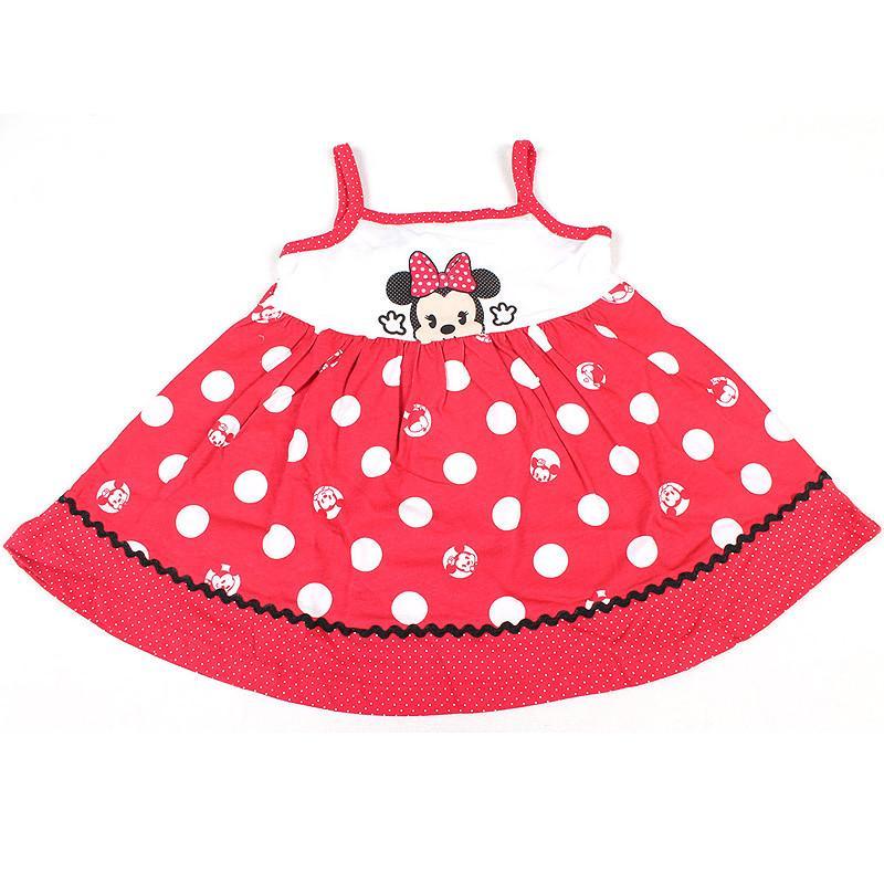 迪士尼cuties婴幼儿针织连衣裙吊带裙 红色 10