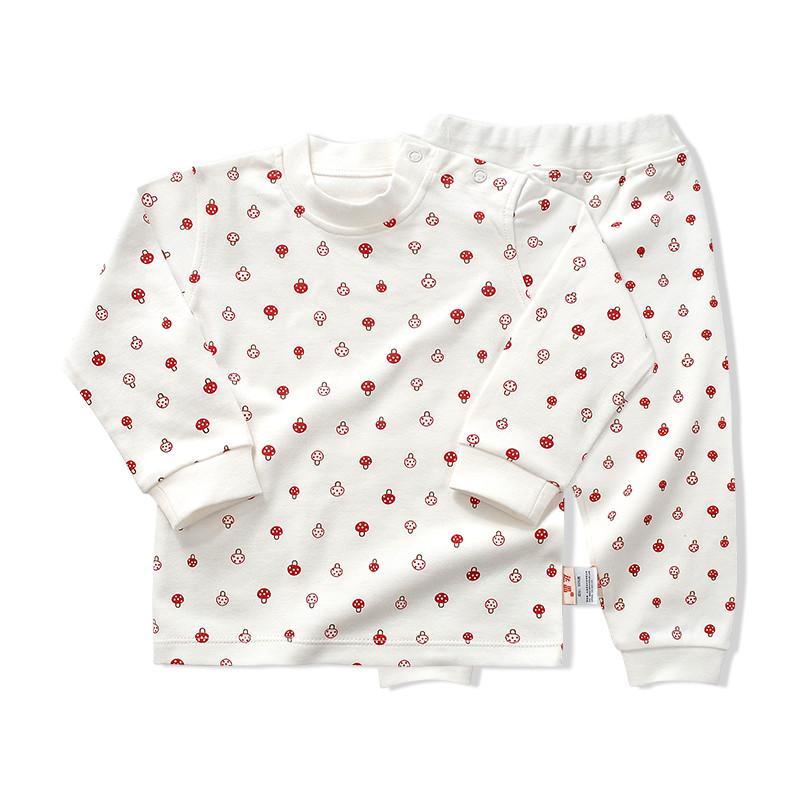 达晶 新生儿 婴儿 宝宝纯棉内衣 中高领双扣开肩