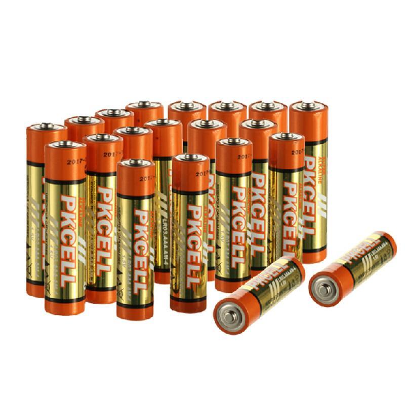 PKCELL 电池7号电池20粒LR03碱性20节装A