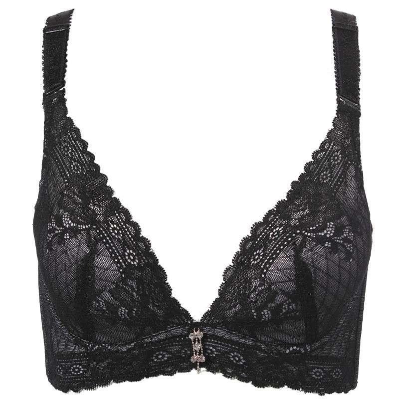 爱黛聚拢调整型内衣文胸 侧收聚拢深V 3\/4软棉