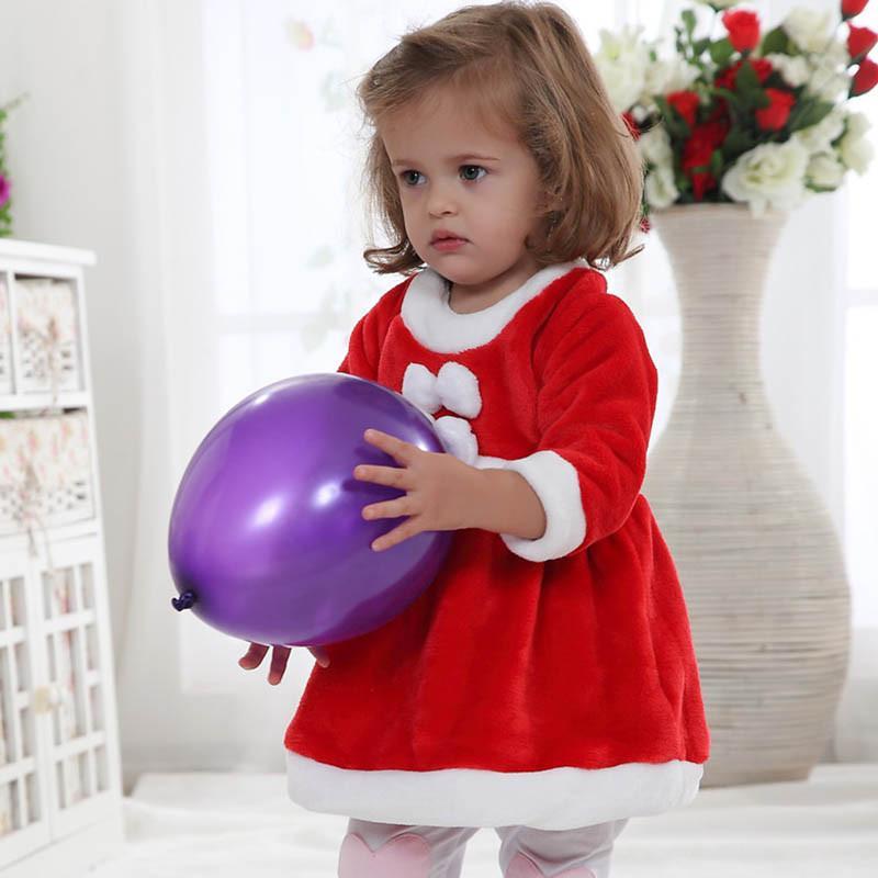 女宝宝圣诞装圣诞外出服 新款圣诞女童连衣裙