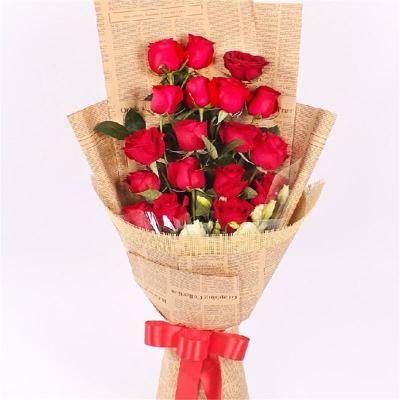 爱的印记 鲜花速递 19朵红玫瑰 花束