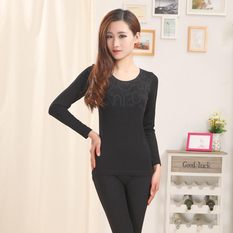 AIBONI\/艾柏尼 2014新款女士薄款保暖内衣套装