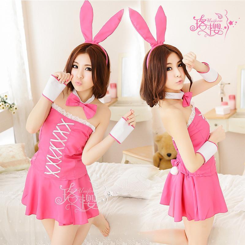 珞樱俏丽大兔子耳朵制服 粉红色兔女郎套装 女士角色扮演情趣内衣 粉红色 均码【报价、价格、评测、参数】_情趣内衣_苏宁易购