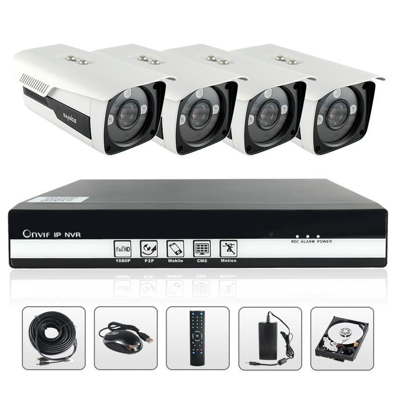 安尼数字(SANNCE) 4路130万高清网络监控套