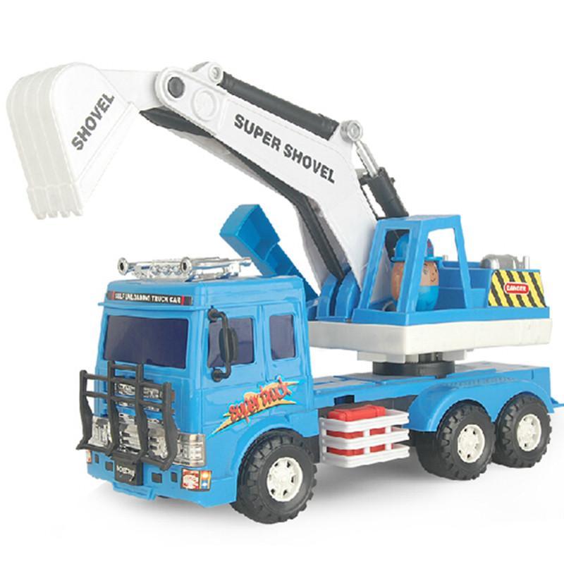 仁达玩具超大号儿童耐摔工程车惯性车钩机搅拌