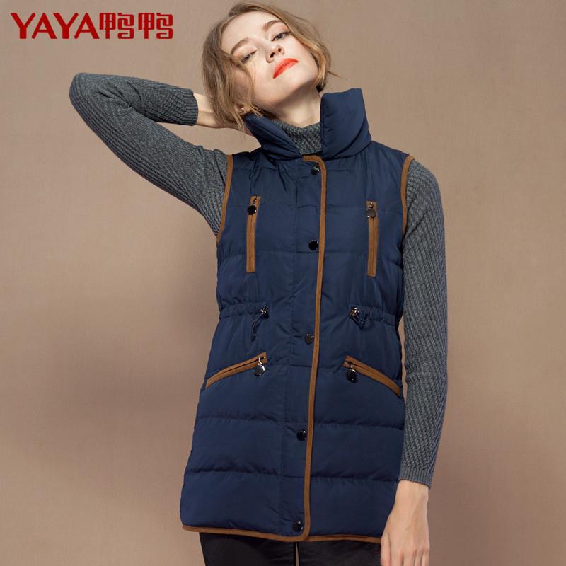 鸭鸭 2014秋冬新款<em>马甲羽绒女中长款</em>加厚修身