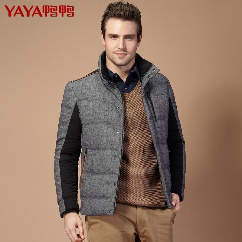 鸭鸭2014秋冬专柜正品羽绒服男短款修身加厚