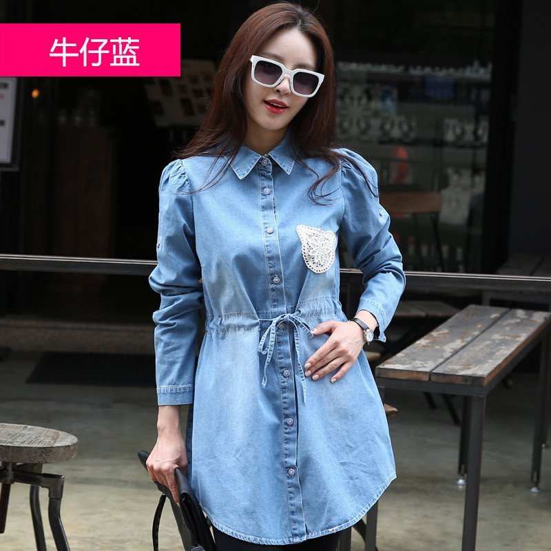 妈妈孕妇装牛仔衣秋装时尚孕妇上衣韩版宽松孕