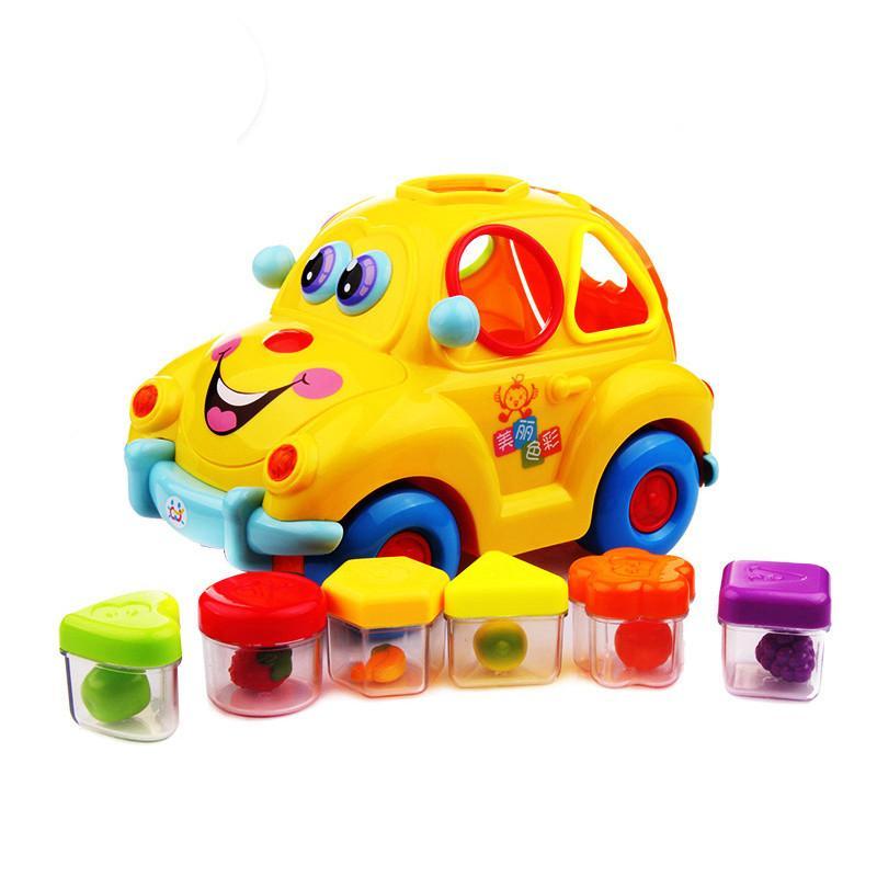 【迷航】汇乐516智趣水果玩具车 电动配对积木