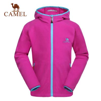 Camel 骆驼户外抓绒衣童 2014<em>秋冬</em>新款 开衫防