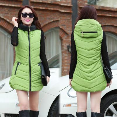 2014<em>秋冬</em>新款<em>韩版</em>修身显瘦<em>中长马甲女</em>外套潮