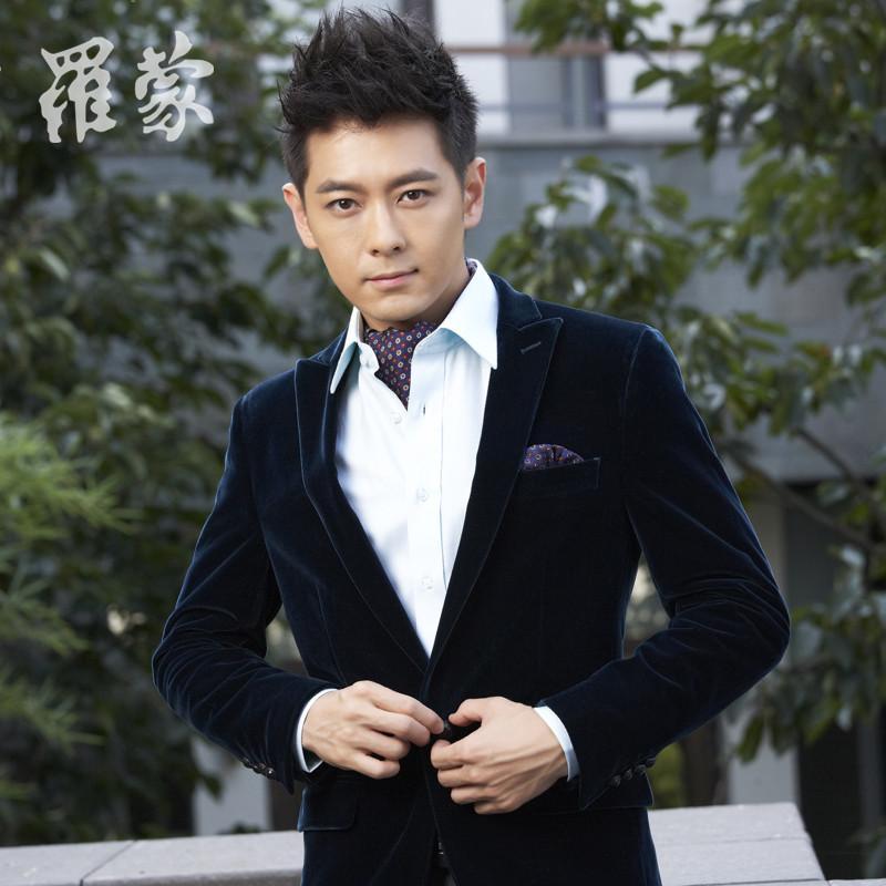 <em>罗蒙男士</em>休闲<em>西服外套</em>小<em>西装</em> 商务正装2014秋