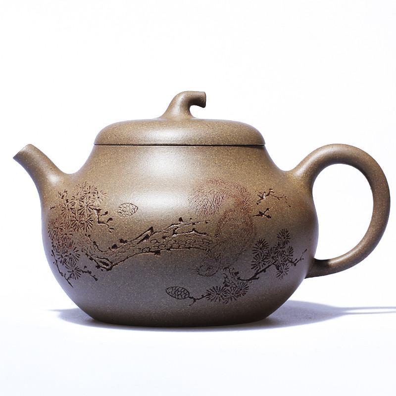 乾合祥 紫砂壶青段泥茄段壶 名家全手工 宜兴正