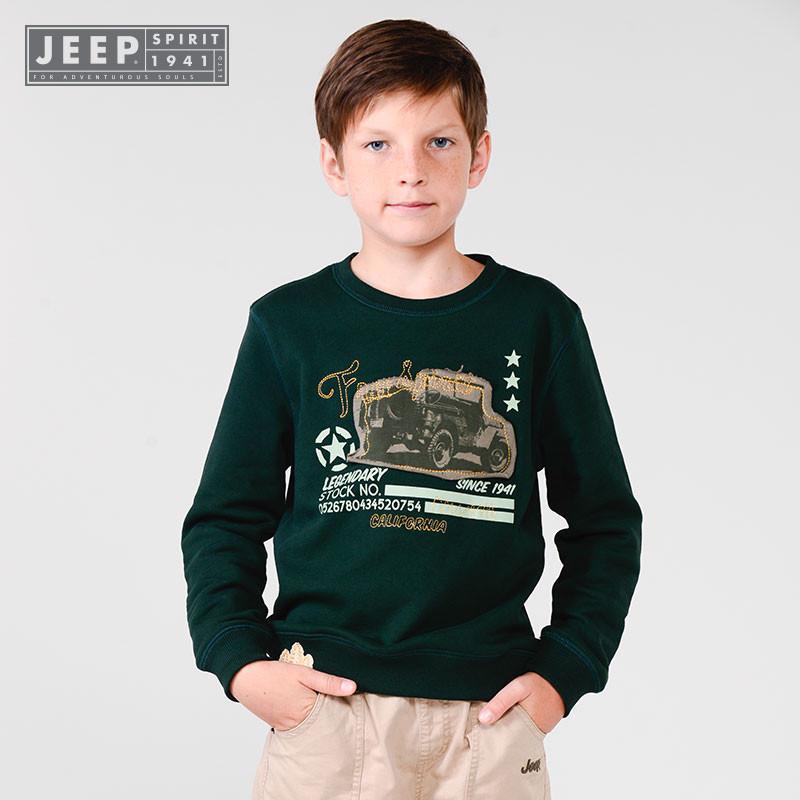 JEEP/吉普童装 男童针织<em>外套春秋</em>新款休闲圆
