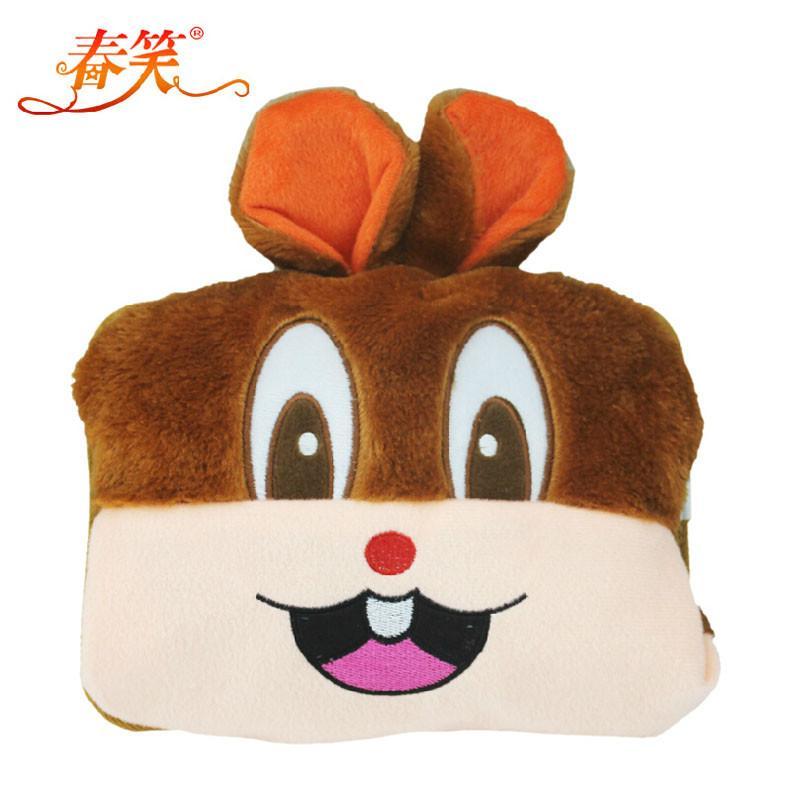 春笑牌--卡通毛绒双插手电热水袋 咖啡兔 CX-K