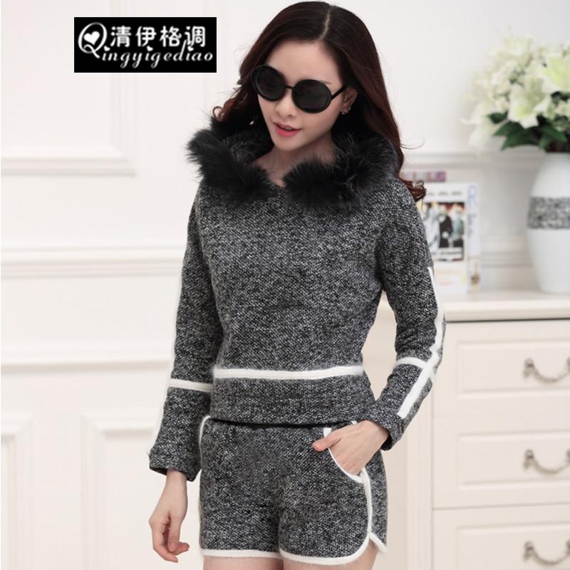 清伊格调 2014秋冬新款韩版女士 小香风<em>毛呢毛</em>