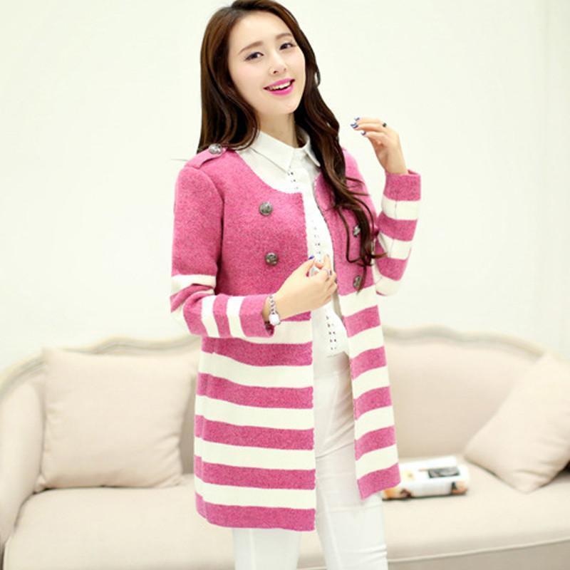 【忆旅行】2014秋冬季韩版新款女装撞色宽松