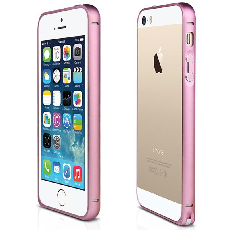ydo新款苹果5手机壳 5s金属边框 iphone5s手机壳5s手机套外壳 粉色弧