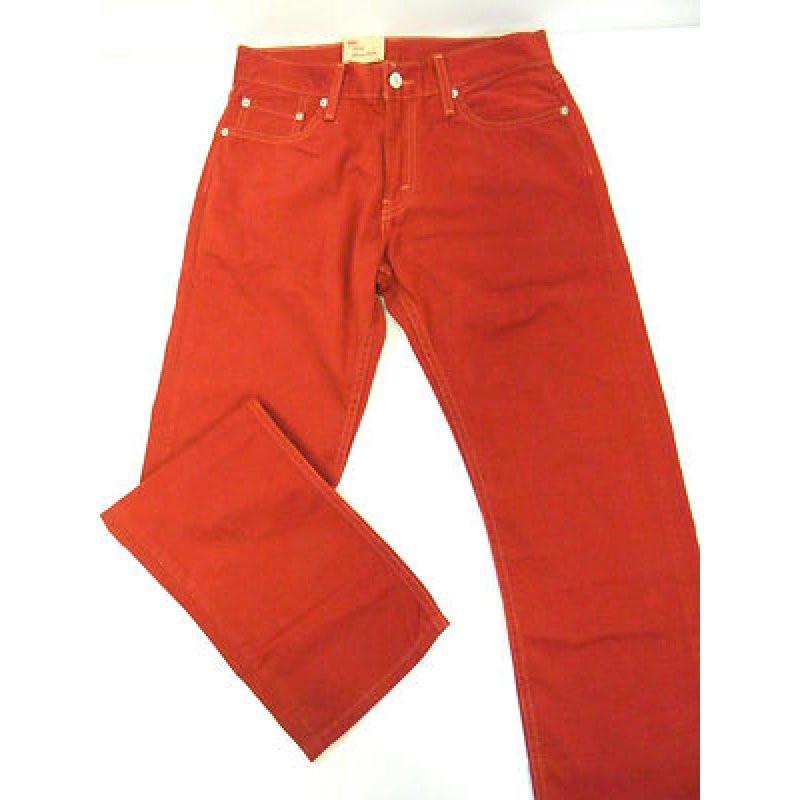 levi's 李维斯 男士 纯棉直筒牛仔裤 红色 30x33
