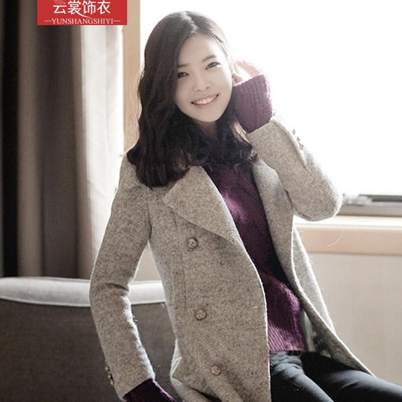 云裳饰衣2014秋冬新款<em>韩版中长款</em>大码女装毛