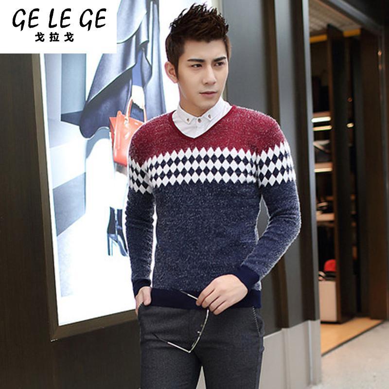 戈拉戈<em>2014男秋冬毛衣</em>中厚针织衫海马短毛毛