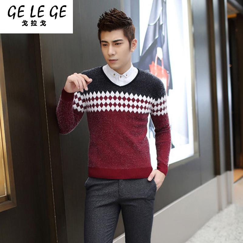 戈拉戈<em>2014男秋冬毛衣</em>中厚针织衫海马短毛毛