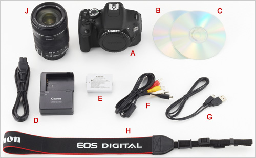 佳能（Canon） eos 600d 单反相机套机配件