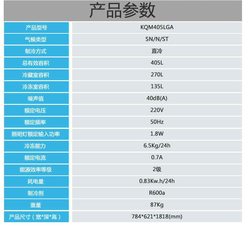 博伦博格/blomberg kqm405lga 405升玻璃十字多门节能家用冰箱(金色)