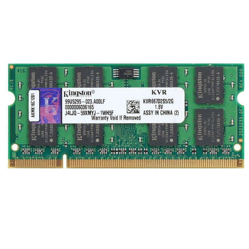 金士顿（kingston）2GB DDR2 667Mhz 2G笔记本内存条PC2-5300兼容533 800