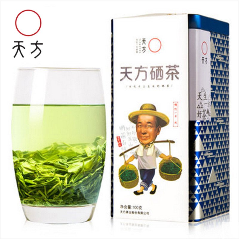 【中华特色】池州馆 【买三送一】天方100g/听 一级硒茶绿茶炒青绿茶 安徽天方茶叶石台硒茶 华东