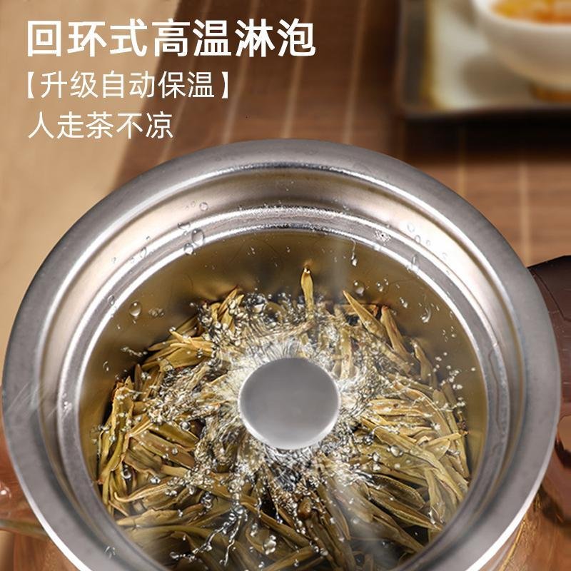 奥克斯煮茶器黑茶普洱玻璃电热水壶蒸茶壶全自动保温蒸汽电煮茶壶_0_179