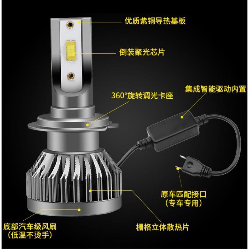 适用17-18款北汽威旺M30led大灯远近一体H7车灯改装强光高亮灯 威旺M30远近一体H7【一对价】 威旺_616