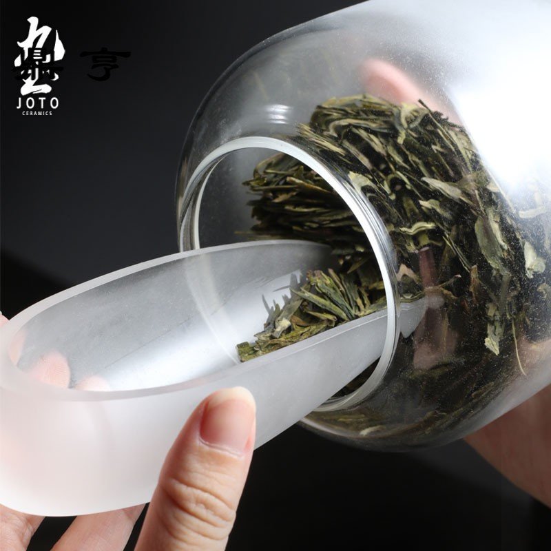 鼎亨手工玻璃茶则三件套功夫茶铲茶荷茶拨茶勺套装茶具六君子茶道