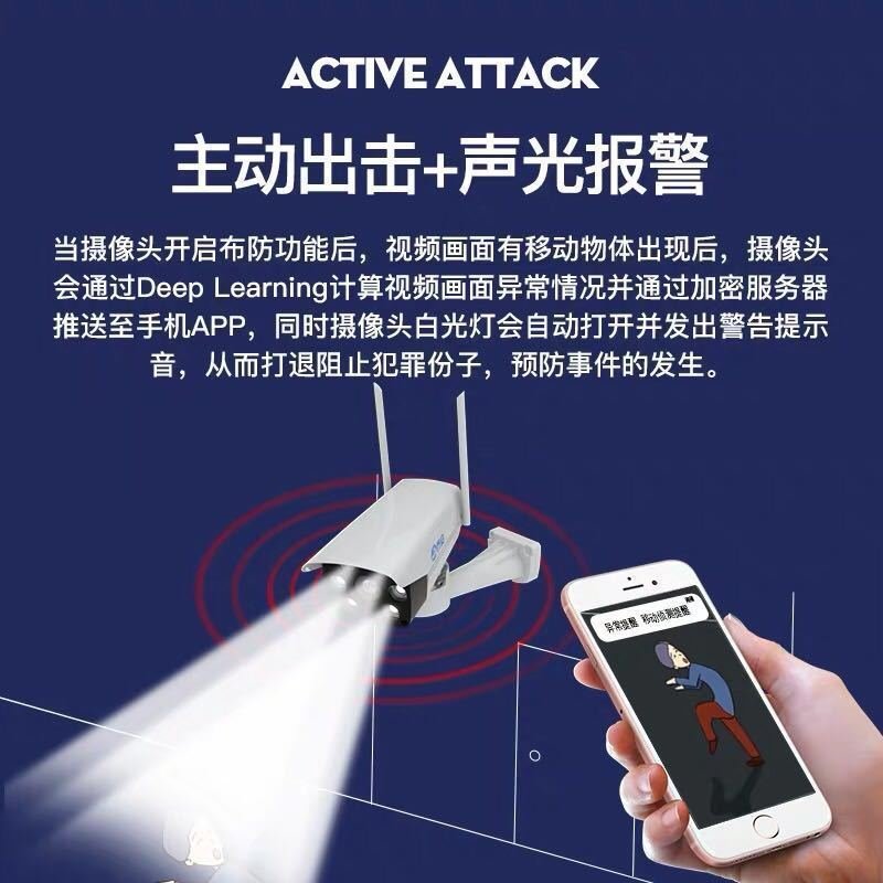 无线wifi摄像头连手机远程室外4G监控器家用无需网络高清夜视套装32