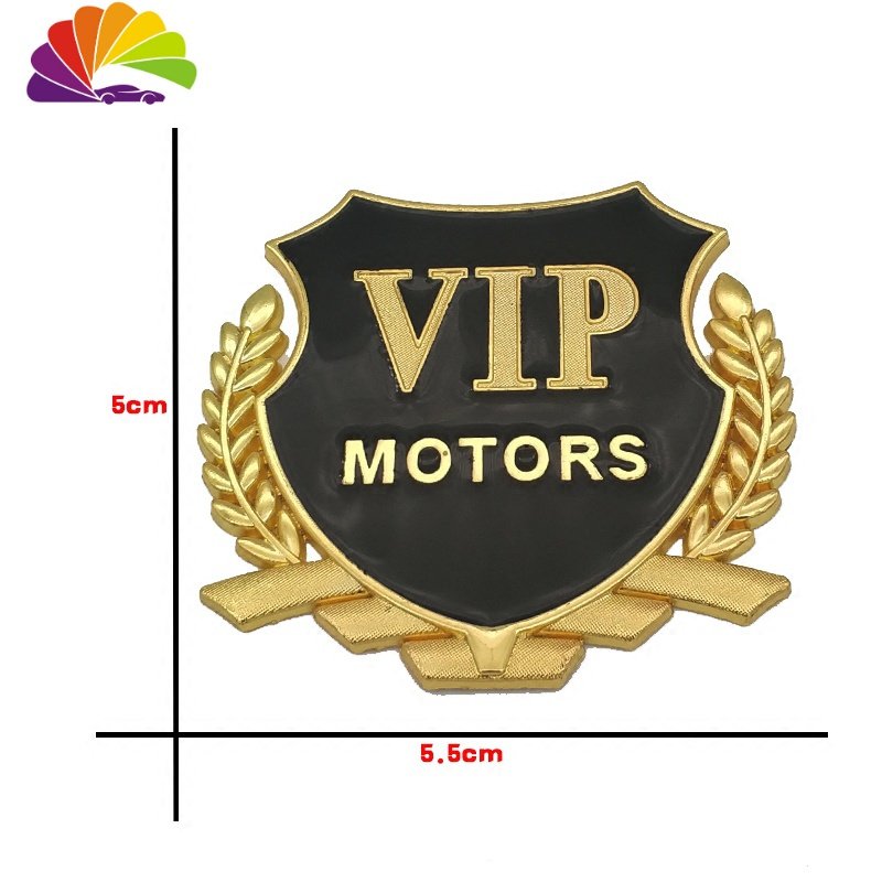 大号VIP改装车贴汽车侧标金属车标贴3d立体个性创意遮档刮痕贴纸 VIP侧标【单个价】大号银色