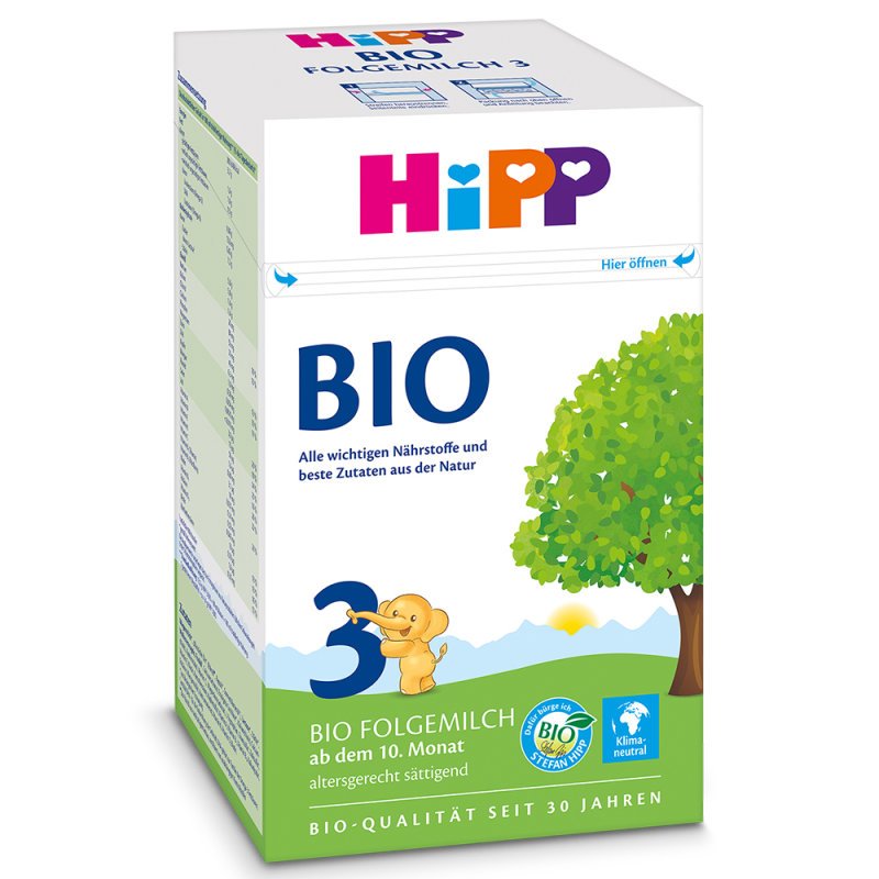 原装进口 德国喜宝Hipp有机婴幼儿牛奶奶粉3段 (10-12个月) 600g