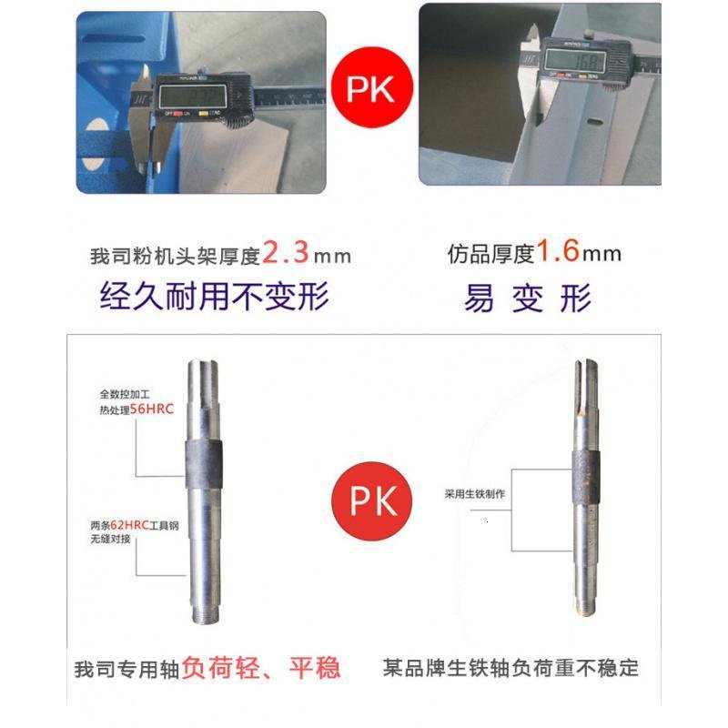 闪电客打玉米粉碎机家用小型 饲料 万能颗粒调料磨粉大米商用养殖场220v 26粉碎机机架（加大电机）_858