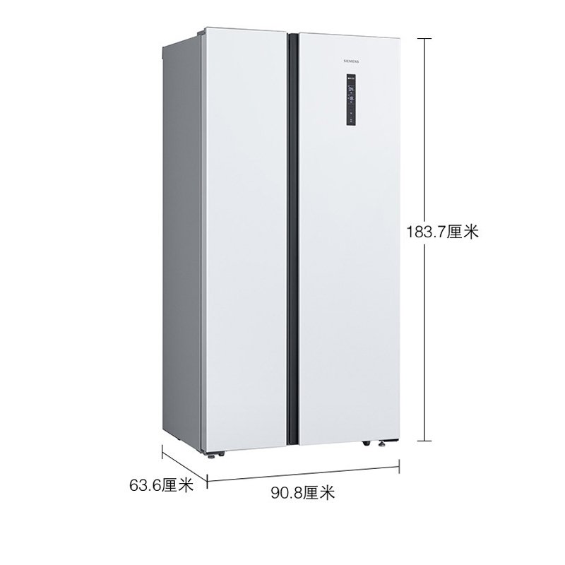 SIEMENS/西门子 KA50NE20TI 502升 对开门冰箱 纤薄嵌入 大容量风冷无霜 变频节能 冰箱