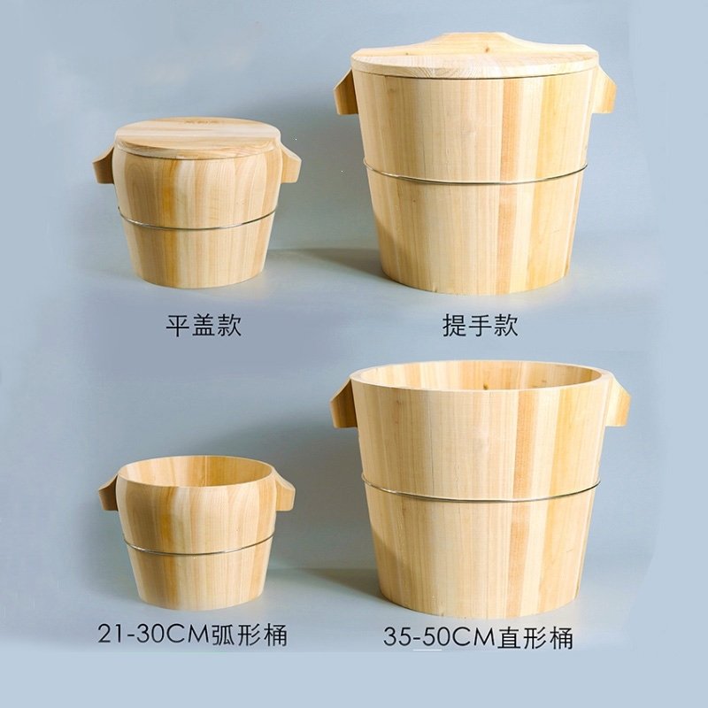 福蒸饭木桶杉木糯米饭无胶水家用厨房商用小号大号带盖的甑子(3d3)_15